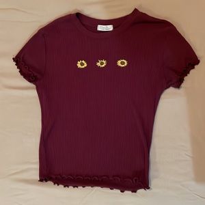 Junior’s Ribbed Crop Top - Large